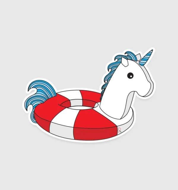 Unicorn Float Sticker