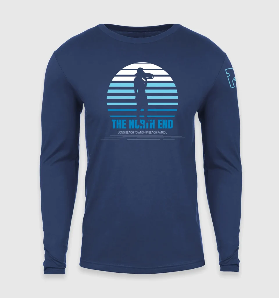 Blue Sunset Silhouette Long-Sleeve