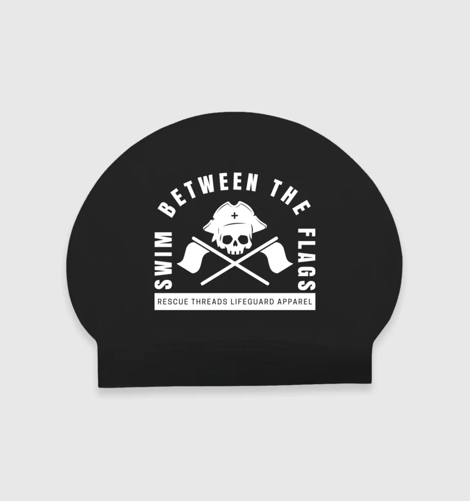 Swim Between the Flags Latex Cap