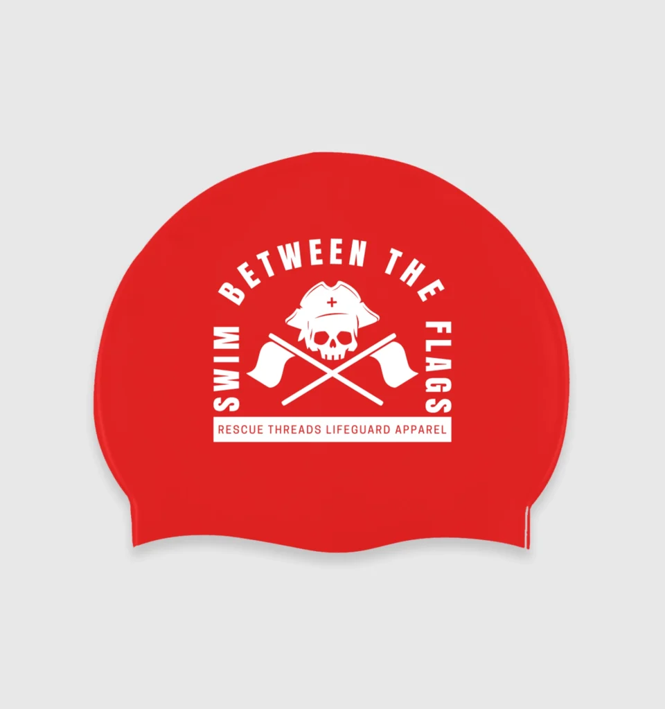 Swim Between the Flags Silicone Cap